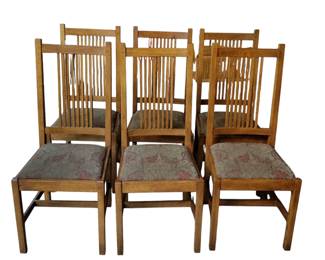 6 Stickley Mission  Dining Chairs