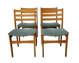 4 Vintage Nordic Teak Dining Chairs