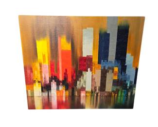 James Sherman Original Oil Painting Cityscape