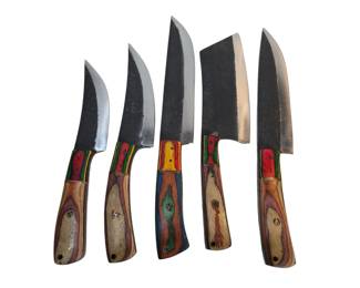 Custom Carbon Steel Knive Set Wood Handles
Custom Handmade Damascus Ulu Knife Blade
Custom Handmade Damascus Folding Pocket Knives
Custom Handmade Damascus Green Handled Knives
Custom Handmade Damascus Fixed Horn Knife
Custom Handmade Damascus Dagger
