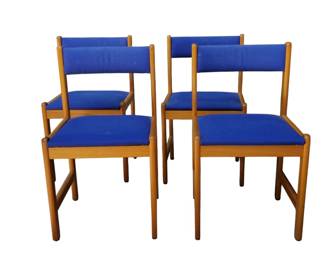 4 Mid Century Teak Dining Chairs