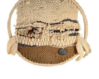 Large Vintage Boho Handmade Fiber Art