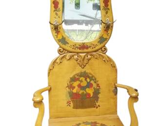 Antique Ornate Hall Tree w/ Mirror