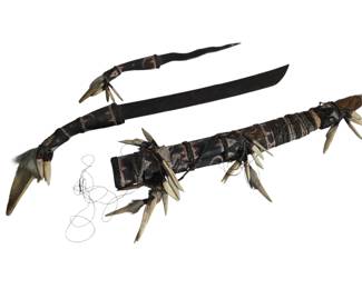 Antique Mandau Dayak Head Hunters Sword & Dagger