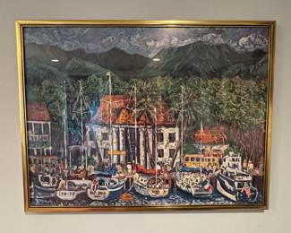 Framed Guy Buffet Lahaina Courthouse poster