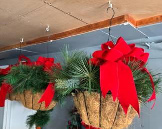 Hanging Christmas baskets