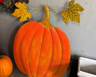 Large metal pumpkins