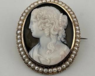 Exceptional Victorian 14kt cameo