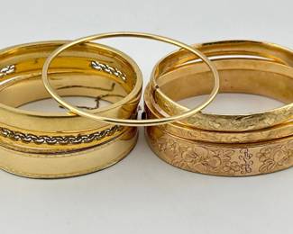Gold filled bangles
