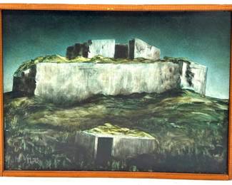 Signed painting WWII redoubt by Erik Varin