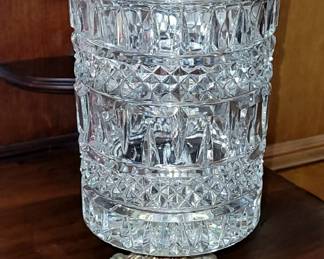 VINTAGE GORHAM CUT CRYSTAL COVERED BISQUIT JAR