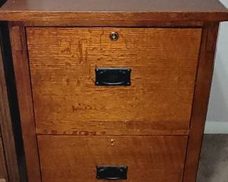 SOLID WOOD FILE CABINET - WE HAVE "TWO" AT THIS SALE