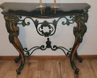 MARBLE TOP CONSOLE TABLE