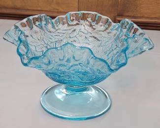 WESTMORELAND BLUE PEDESTAL COMPOTE