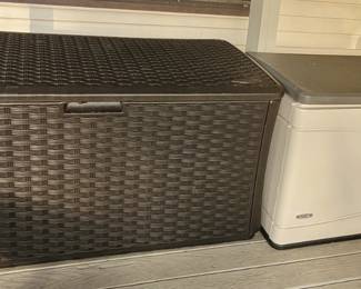 TWO LARGE DECK BOXES