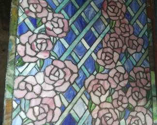 STAINED GLASS, NEEDS REPAIRED.  BEAUTIFUL!