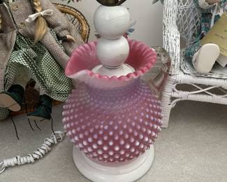 Fenton Hobnail lamp