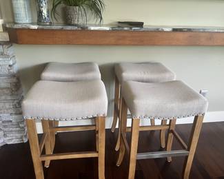 4 Upholstered Bar stools