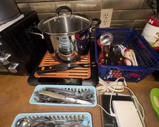 Scale, digital thermometers, More silverware, Utensils