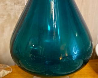 MCM Aqua Blue Footed Dish