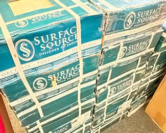 Boxes of Square floor tile