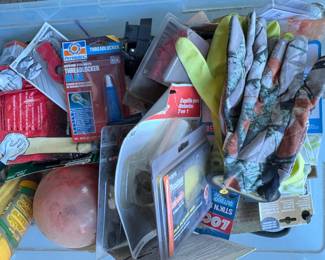 Packages of glue, Staples, sandpaper