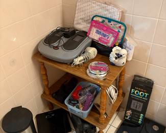 Foot massagers, Digital scales, shelf,