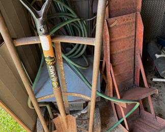Car ramps, Dolly, Garden Hoses