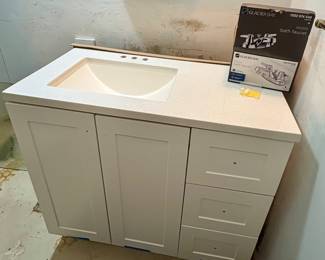 New Bathroom 36” vanity with top, Bathroom faucet