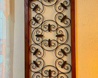 Iron wood wall art