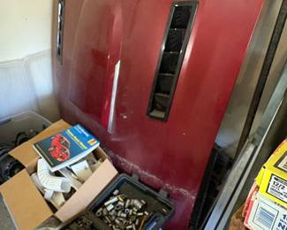 1976 mustang hood and engine parts