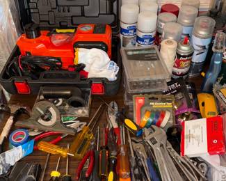 Screwdrivers Phillips head open and wrenches