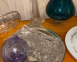 Crystal Dish, Purple Float,