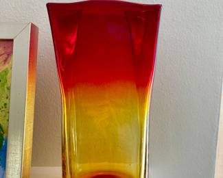 Blenko paper bag vase