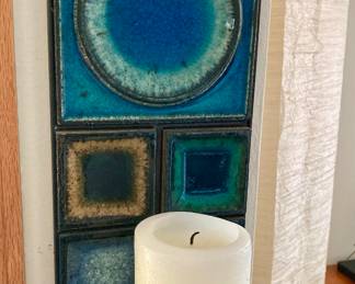1960s Konrad Galaaen tile wall sconce