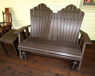 Amish Adirondack Highback Glider
