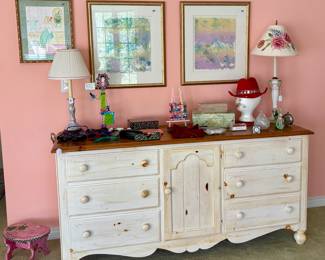 Ethan Allen Dresser and original art