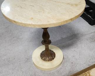 Marble and brass table