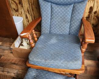 Glider rockers with foot stools