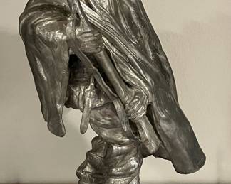 Frank Gaylord Silvered Foot Soldier Sculpture from the Korean War Memorial, signed and numbered 