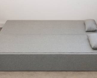 Queen Sleeper Sofa — 30" x 80" — "Blue Dot One Night Stand" model.  Top completely folds forward into a 60" x 80" queen sleeping surface with Temper-Pedic Style built in mattress