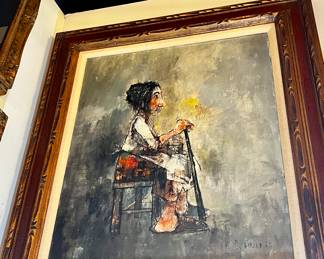 Original signed mid-century oil on canvas