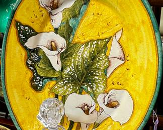 Hand painted Kelly platter/hanging plate- signed