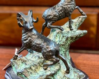 Bronze Ram sculpture