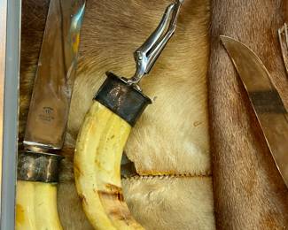 J A Henckels Warthog Tusk carving set