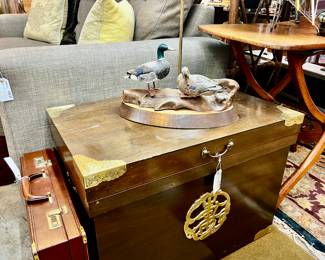 Tin lined Asian inspired trunk/chest