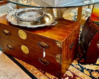 Vintage Henredon Japanese Tansu campaign style chest