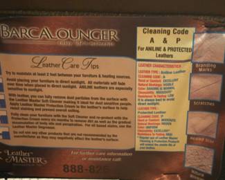 BarcaLounger Information on a Sofa and Recliner Set
