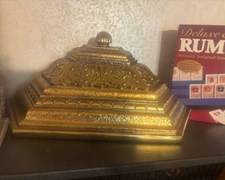 Vintage Home Interior Last Supper wall shelf, gold color