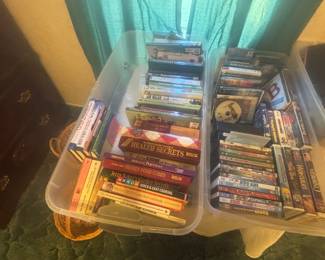 Books, CDs, VHS, DVDs